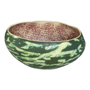 2000s Ceramic Watermelon Shaped Serving Bowl