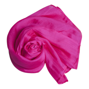 Fuchsia Glow Silk Scarf – Hand-Dyed Mulberry Silk Shawl, Wedding & Pool Wrap (one size)