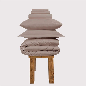 800 Thread Count Egyptian Cotton Duke of Bliss LUXE Bedding Set - Dusty Rose with White Accent
