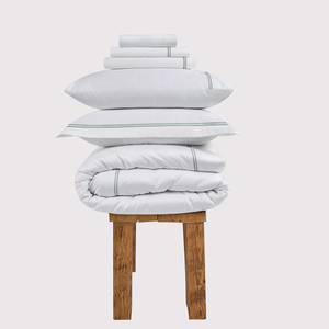 800 Thread Count Egyptian Cotton Margaret LUXE Bedding Set - Misty Blue