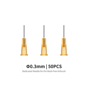 DSPIAE 0.3mm Needles (50pcs) for Wash-Free Airbrush Paint Mixing Bottles AB-D03