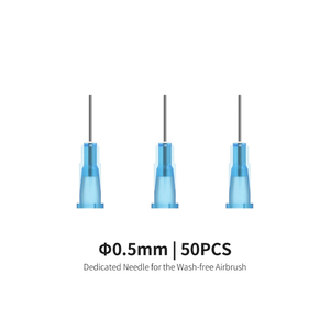 DSPIAE 0.5mm Needles (50pcs) for Wash-Free Airbrush Paint Mixing Bottles AB-D05