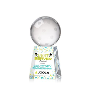Pickleball Full Color Spheres on Celestina Crystal Award