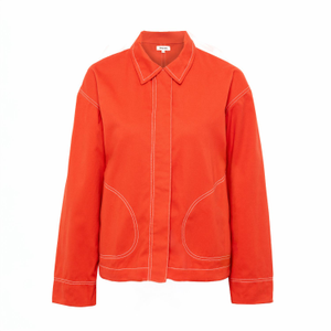 Contrast Stitch Oversized Red Jacket (L)