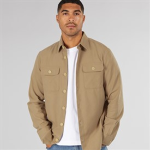 PRODUKT Mens Dean Solid Overshirt Crockery