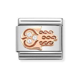 Classic Rose Gold Hand of Fatima with CZ Charm