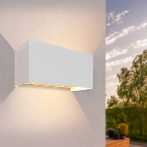 LED Wandleuchte Außen - Beidseitig - 9.5W - 3000K - IP54 - Weiß - Für den Innen- und Außenbereich geeignet