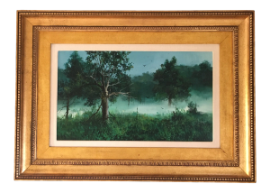 1990s Landscape Acrylic Painting by John Berkey, Framed