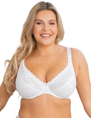 Pour Moi Rebel Underwired Plunge Bra - White