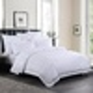 Ambassador 1000 TC Embroidered White Quilt Cover Set