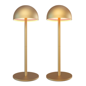 2x Tischleuchte mit Akku USB – Gold – IP54 – Dimmbar – CCT – 2000 mAh Batterie - Tischlampe ohne kabel - Vita