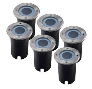 Lot de 6 Spots encastrable de sol - Exterieur - IP67 - GU10