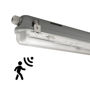 Réglette LED avec Capteur 120 CM - IP65 - Clips en acier inoxydable