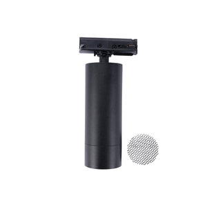Spot pour Rail Monophasé - Raccord GU10 - Noir