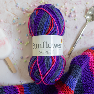 Sunflower Yarns Sorbet - Berry Sorbert (004)