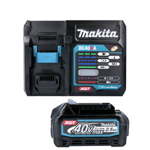 Makita BL4025 Battery 40Vmax 2.5Ah Li-on XGT Battery With DC40RA Fast Charger