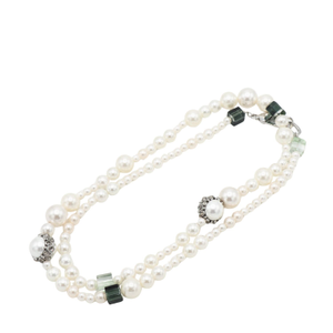 Long Valentina Necklace - Green (one size)