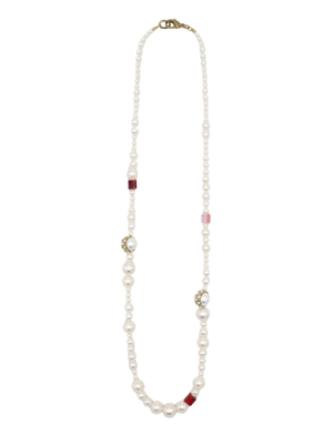 Long Valentina Necklace - Red (one size)