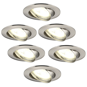 Dimmbare LED Einbaustrahler Edelstahl - Amsterdam - 3W - 2700K - ø82mm - 6 Pack