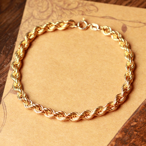 Pre-Owned Vintage 1982 9ct Yellow Gold 7.5" Rope Bracelet