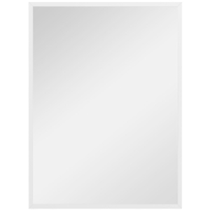 HOMCOM Espejo mural rectangular 60x80 cm marco de MDF ideal para baño salón o habitación Blanco