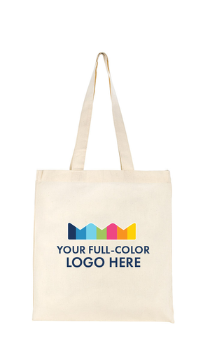 Natural Full Color Print Economy Tote