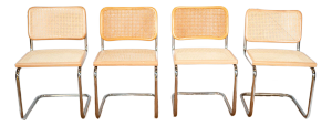 1970s Vintage Marcel Breuer Attributed Cesca Dining Chairs - Set of 4