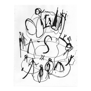 1990 Mark Dorman Abstract Figural Watercolor