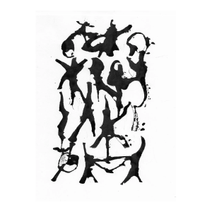 1991 Mark Dorman Abstracted Dancers Painting