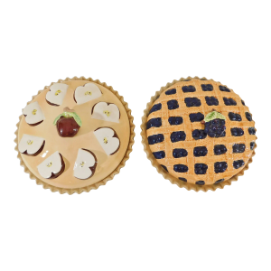 Universal Trumps Corp. Ceramic Blueberry & Apple Pie 4pc Bakeware Set With Recipes