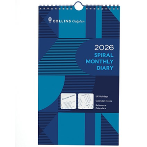 Collins Spiral Monthly 2026 Diary, 305x178mm