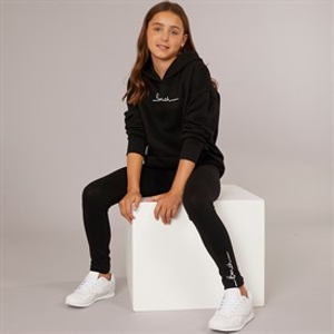 Bench Girls Gilnda Hoodie And Leggings Tracksuit Black