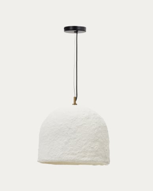 Sineu white papier-mâché ceiling lamp Ø 34,5 cm Australia adaptor