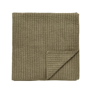 Nora Quilted Throw, Sage Green/Tuberose