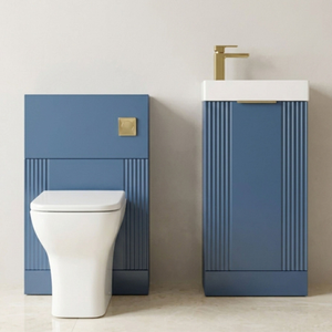 Belvide Floor Standing Cloakroom Suite, Vanity Basin Unit, WC Unit, Toilet & Tap