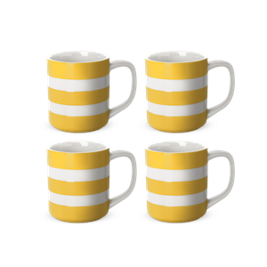 Set of 4 Cornish Yellow mugs 10oz/28cl