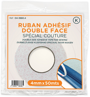 Ruban adhésif double face spécial couture 4 mm x 50 m