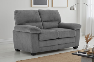 Grey Jumbo Cord 2 Seater Sofa LINCOLN