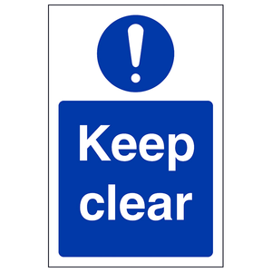 Keep Clear - Portrait 150 x 200mm - 2mm Rigid Plastic (None)