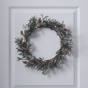 40cm Classic Acorn & Winter Foliage Wreath