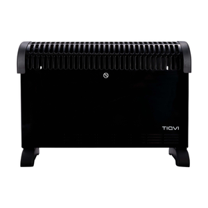 Konvektorheizung - 2000W - Bis zu 25 m² - Einstellbarer Thermostatknopf - Schwarz
