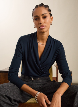 Gylda Wrap Top - UK 16 | EU 42 | US 12 / Classic Navy