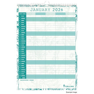 Collins Tara 2026 Wall Calendar, Month To View, A3