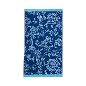 Eagle House Damask Towels, Cobalt
