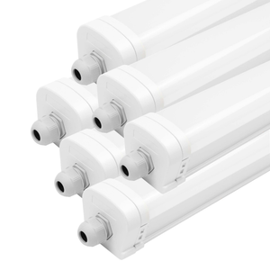 6-Pack LED Feuchtraumleuchten 60 cm - Samsung LED - IP65 - 20W - 140 lm/W - 6500K - Verlinkbar - 5 Jahre Garantie