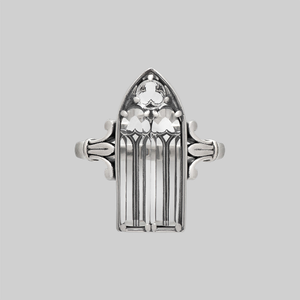 CLERESTORY. Cathedral Glass Window Ring - Silver - Silver / Medium