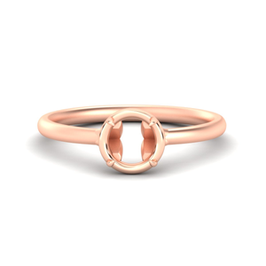 Flush Collet Semi Mount Solitaire Engagement Ring