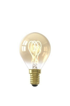 Calex Ball Ampoule LED - Ø45 - E14 - 2.5W - 2100K - 136 Lm - Gold Flex Filament