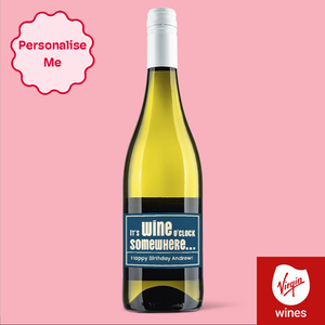 Personalised It's Wine O'Clock Pinot Grigio 75cl