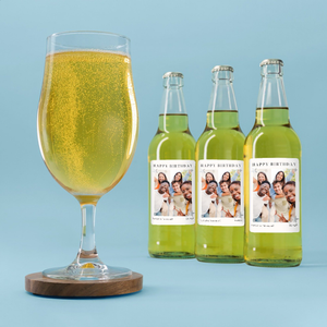 Personalised Photo Happy Birthday Cider Trio 3x500ml